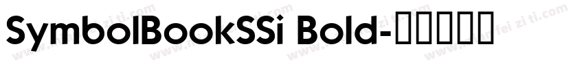 SymbolBookSSi Bold字体转换